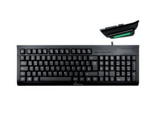 MEDIARANGE MROS114 - Full-size (100%) - USB - QWERTZ - Black