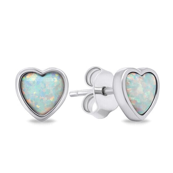 Серьги Brilio Silver Hearts with opals EA610W