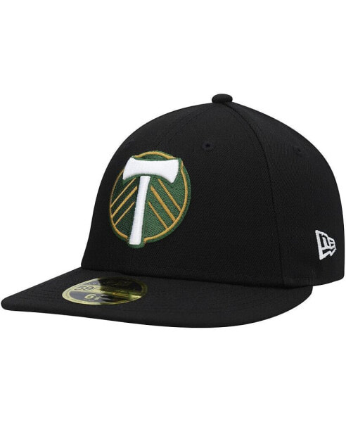 Men's Black Portland Timbers Primary Logo Low Profile 59FIFTY Fitted Hat