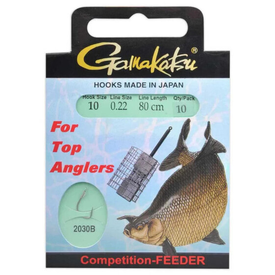 GAMAKATSU Booklet Feeder Str 2030B Tied Hook 0.260 mm