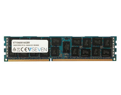 V7 16GB DDR3 PC3-10600 - 1333mhz SERVER ECC REG Server Memory Module - V71060016GBR - 16 GB - 1 x 16 GB - DDR3 - 1333 MHz - 240-pin DIMM - Blue