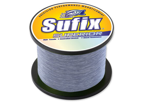 3 Spools Sufix Superior Mono Line, 12 Lb., 3300 Total Yds, Smoke Blue