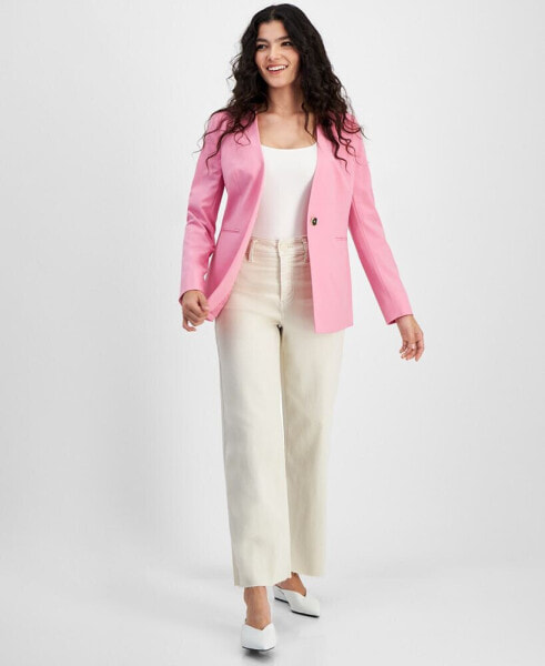 Women's Bi-Stretch One-Button Jacket, Created for Macy's