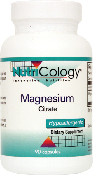 NutriCology Magnesium Citrate Гипоаллергенный цитрат магния 170 мг 90  капсул