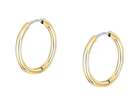 Gold-plated steel hoop earrings Ø 2 cm Creole SAUP23