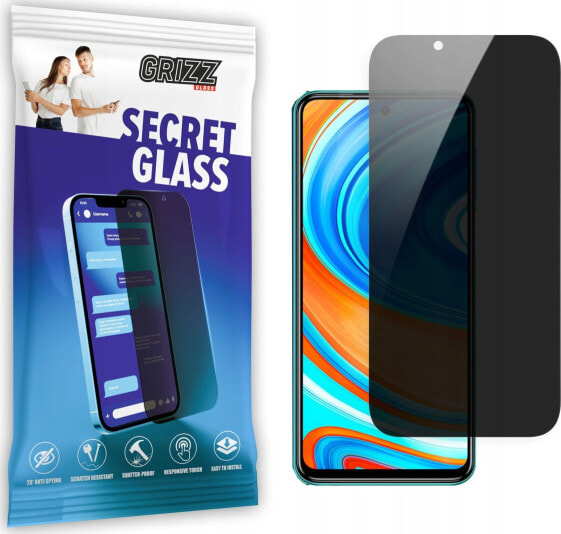 GrizzGlass Szkło prywatyzujące GrizzGlass SecretGlass Xiaomi Redmi Note 9 Pro 5G