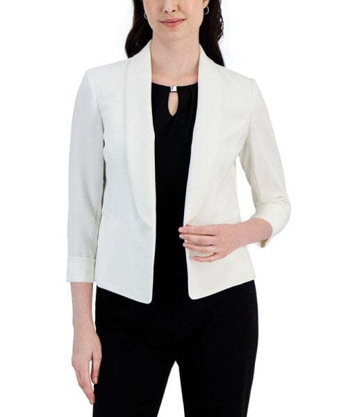 Women's 3/4-Sleeve Shawl-Collar Blazer