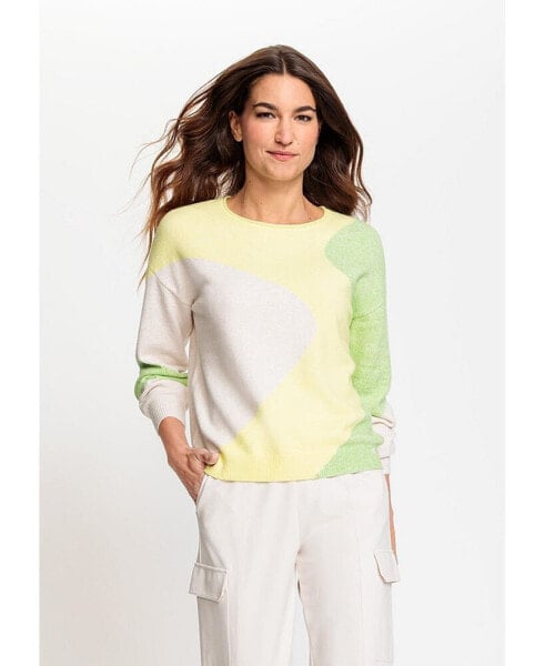 Women's Long Sleeve Graphic Knit Pullover