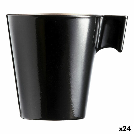 Кружка Mug Luminarc Flashy Чёрный 80 ml Двухцветный Cтекло (24 штук)