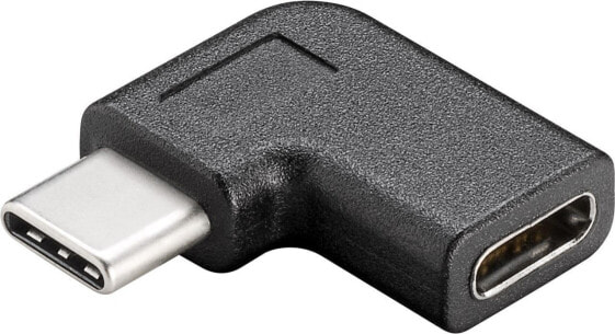 Goobay USB-C to USB-C Adapter - 90° - Black - USB Type-C - USB Type-C - Black