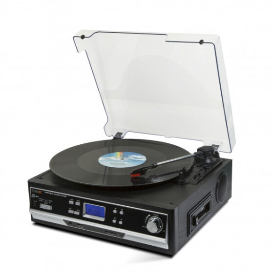 Technaxx TX-22+ - Belt-drive audio turntable - Semi Automatic - Black - 33,45,78 RPM - Rotary - Ceramic stereo cartridge