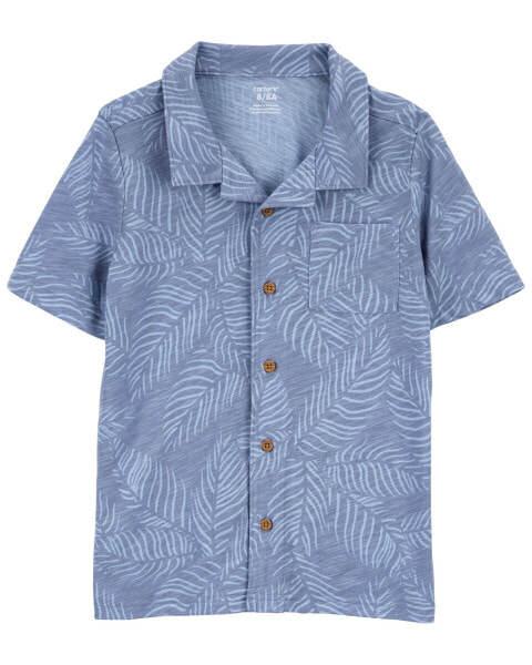 Kid Palm Tree Button-Front Shirt 6