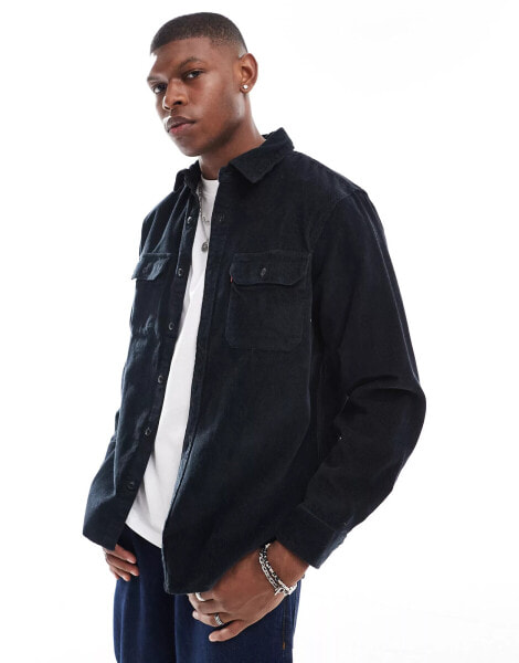 Levi's Jackson cord worker shirt in black