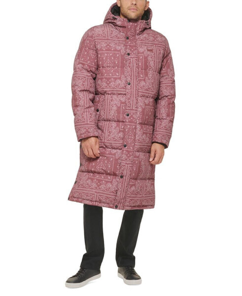 Men's Quilted Extra Long Parka Jacket