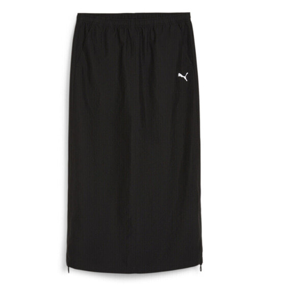 Puma Dare To Midi Woven Skirt Womens Black Casual 62429301