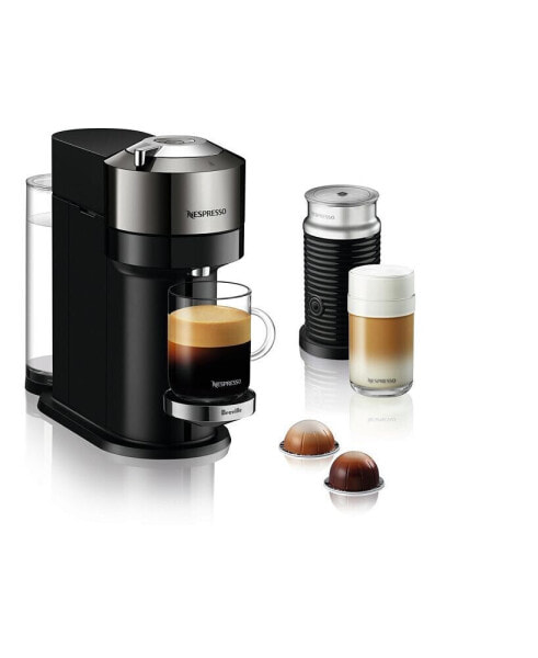 Vertuo Next Deluxe Coffee and Espresso Machine by Breville, Dark Chrome with Aeroccino Milk Frother