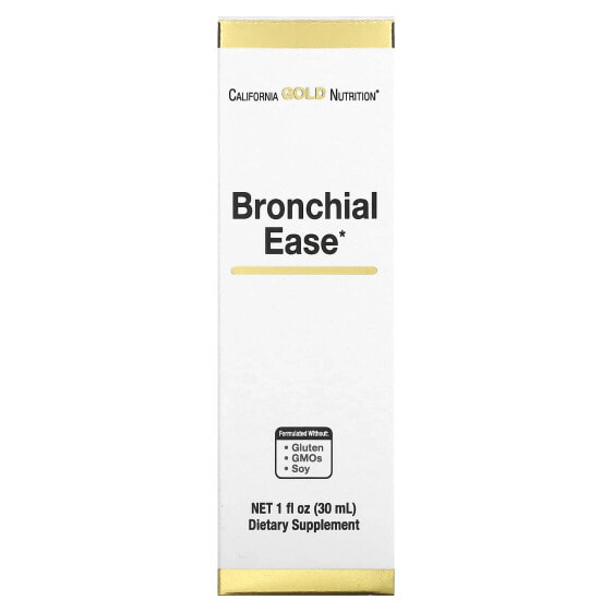 Витаминизированный растительный экстракт Bronchial Ease, 1 жидкая унция (30 мл) California Gold Nutrition