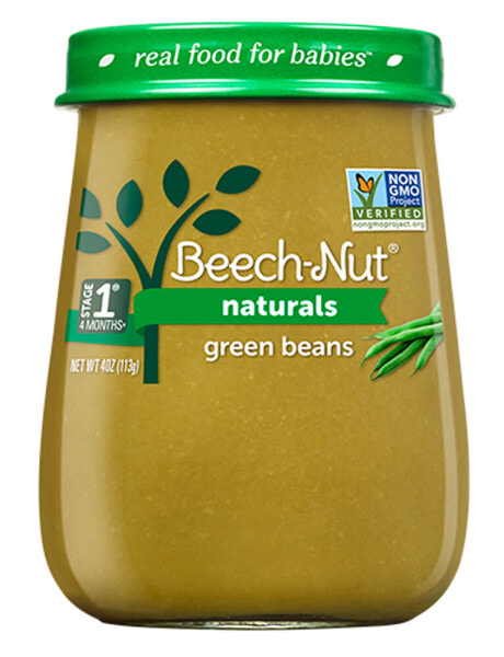Детское пюре Beech-Nut 10 шт, от 4 месяцев и старше, зеленый фасоль