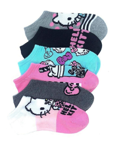 Big Girls No Show Socks, Pack of 6