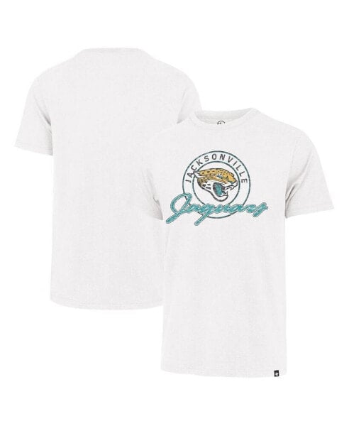 Men's White Distressed Jacksonville Jaguars Ring Tone Franklin T-shirt