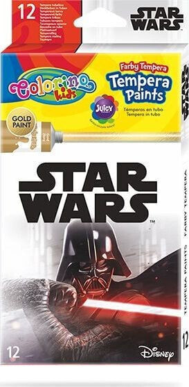 Patio Farby temperowe w tubach 12 kolorów Colorino Kids Star Wars 12 ml