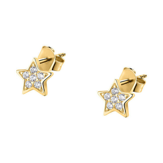 Beautiful gold-plated earrings Stars Silver LPS01AWV20