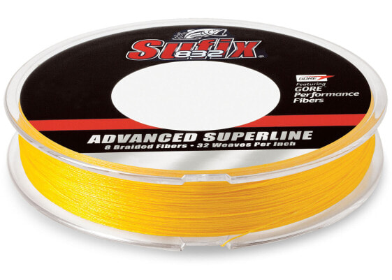 Sufix 832 Braid Fishing Line 600 Yds, 65 Lb., Hi-Vis Yellow