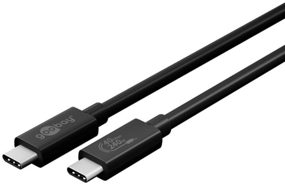 Кабель USB-C Goobay Sync & Charge USB4 Gen 3x2 240 Вт 0.7 м Черный