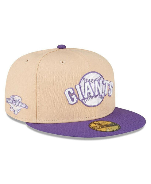 Men's Peach, Purple San Francisco Giants 2002 World Series Side Patch 59FIFTY Fitted Hat