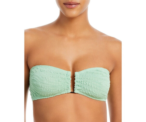 bond-eye Womens Blake Bandeau Bikini Top Swimwear Green Size OS