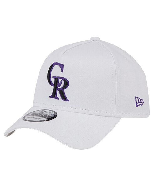 Men's White Colorado Rockies TC A-Frame 9FORTY Adjustable Hat