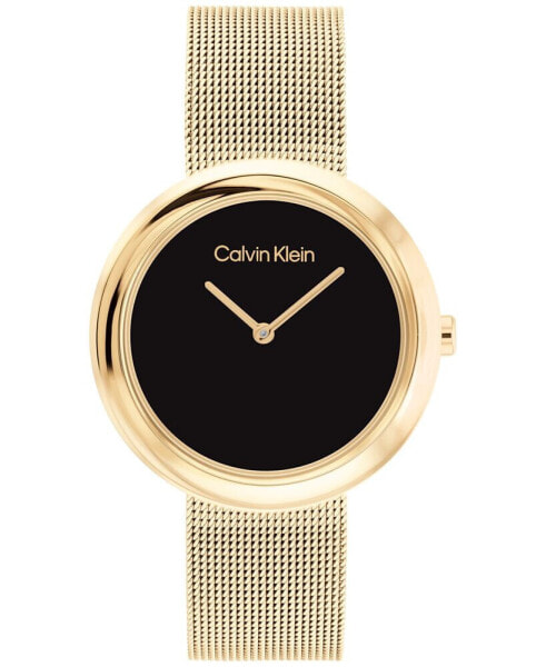 Gold-Tone Mesh Bracelet Watch 34mm