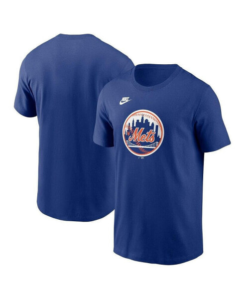 Men's Royal New York Mets Cooperstown Collection Team Logo T-Shirt