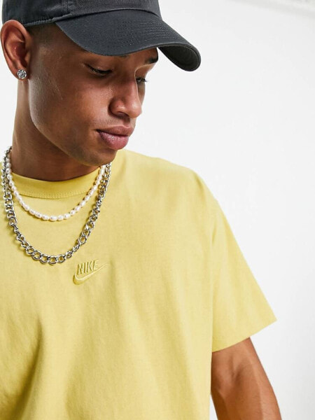 Nike Premium heavyweight oversized t-shirt in gold