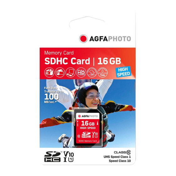 AGFA SDHC 16GB High Speed Class 10 UHS I U1 V10 memory card