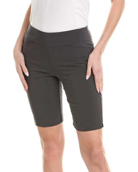 Ibkul Stain Resistant Solid Short Women's