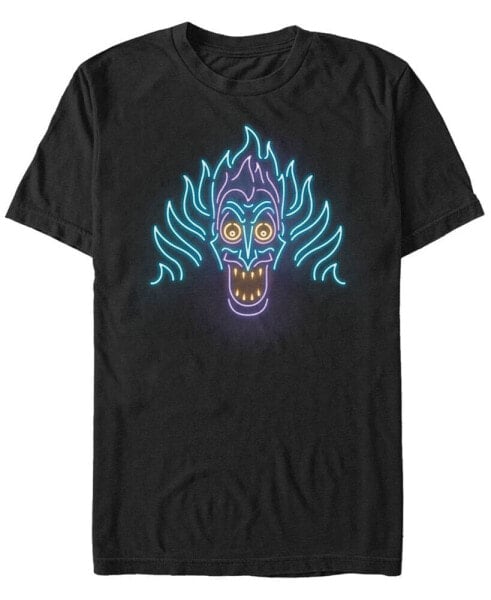 Disney Men's Hercules Neon Hades Head Shot, Short Sleeve T-Shirt