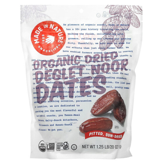 Organic Dried Deglet Noor Dates, Pitted, Sun-Dried, 20 oz (567 g)