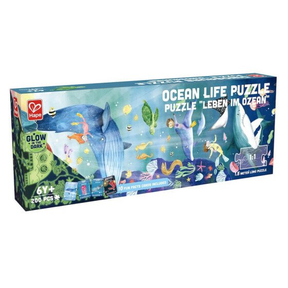 HAPE Ocean Life Fluor Puzzle Puzzle 200 Pieces