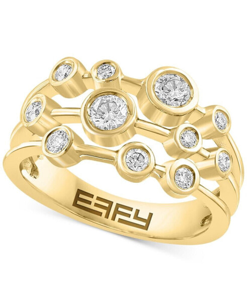 EFFY® Diamond Bezel Cluster Statement Ring (1/2 ct. t.w.) in 14k Gold