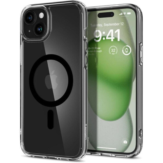 Чехол для смартфона Spigen Ultra Hybrid Mag с MagSafe для iPhone 15 Plus (черный)