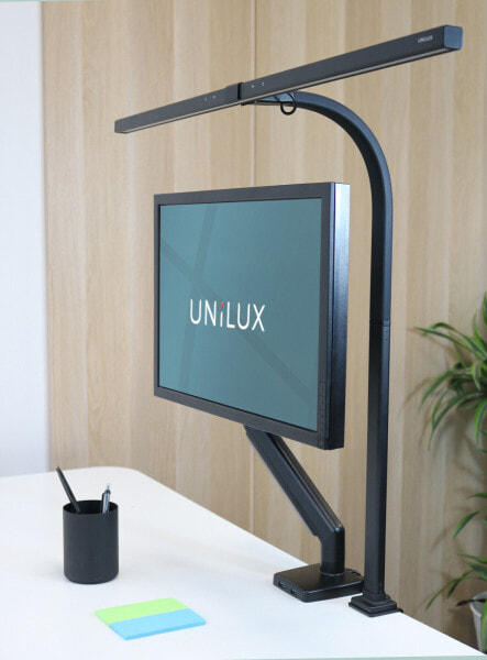 Unilux STRATA - Black - Aluminium - Metal - Rubber - Steel - Universal - 1 bulb(s) - 12.7 W - LED