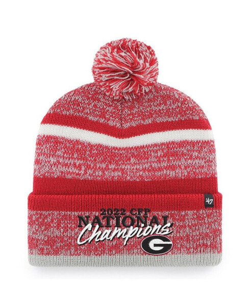 Men's Red Georgia Bulldogs College Football Playoff 2022 National Champions Northward Cuffed Knit Hat with Pom