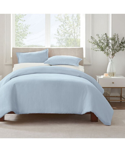 Simply Clean Antimicrobial Full and Queen Duvet Set, 3 Piece