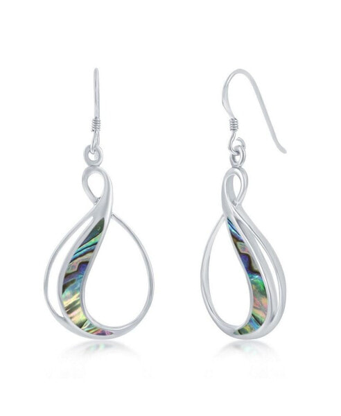 Sterling Silver Pearshaped Abalone Earrings