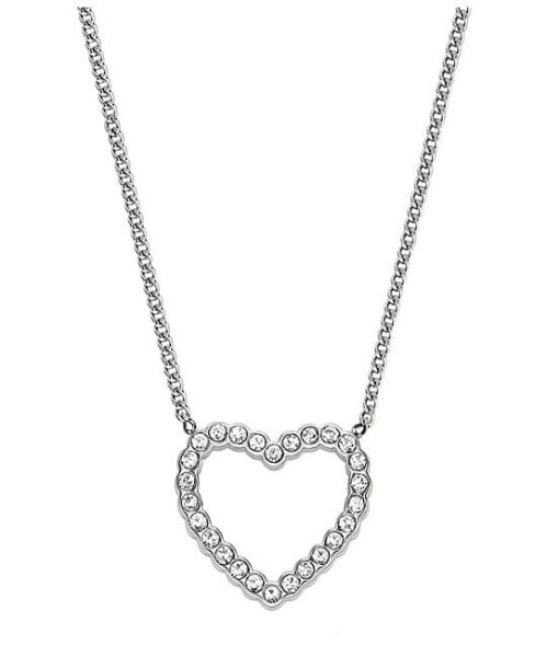 Steel necklace with a heart JF04333040