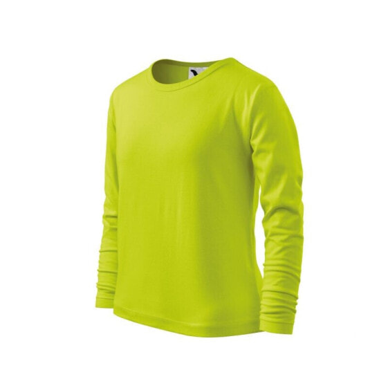 Стильная детская майка для мальчиков Malfini Fit-T LS Jr T-shirt MLI-12162 lime