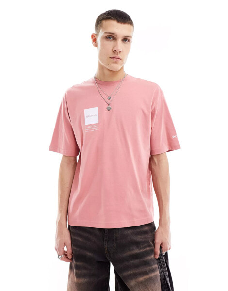 Columbia Barton Springs II oversized t-shirt in pink Exclusive at ASOS