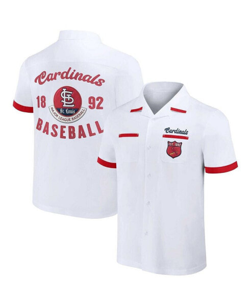 Men's Darius Rucker Collection by White St. Louis Cardinals Bowling Button-Up Shirt