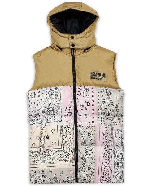 Men's Paisley Puffer Vest